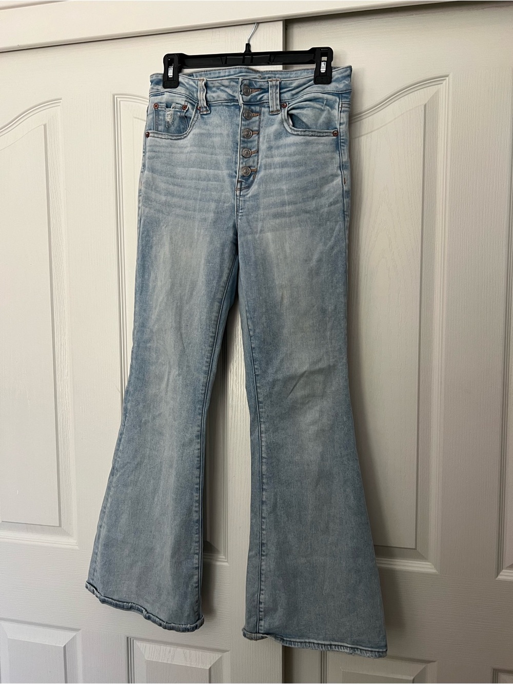 American Eagle Light Wash High-Rise Flare Jeans